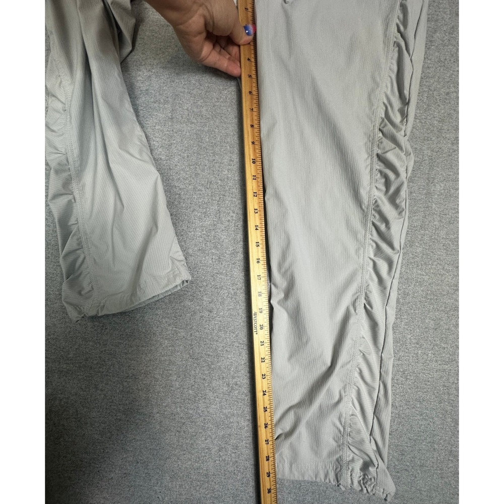 Eddie Bauer Travex Jogger Pants Womens L Gray Toggle Cuff Ruched Hiking Travel - Picture 10 of 13